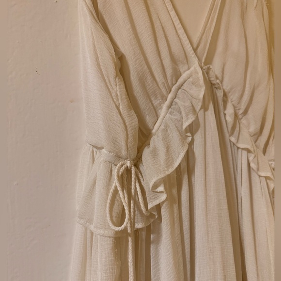 Free People Forget Me Not Rio Grande Ruffle Ivory Mini Dress - Picture 6 of 12